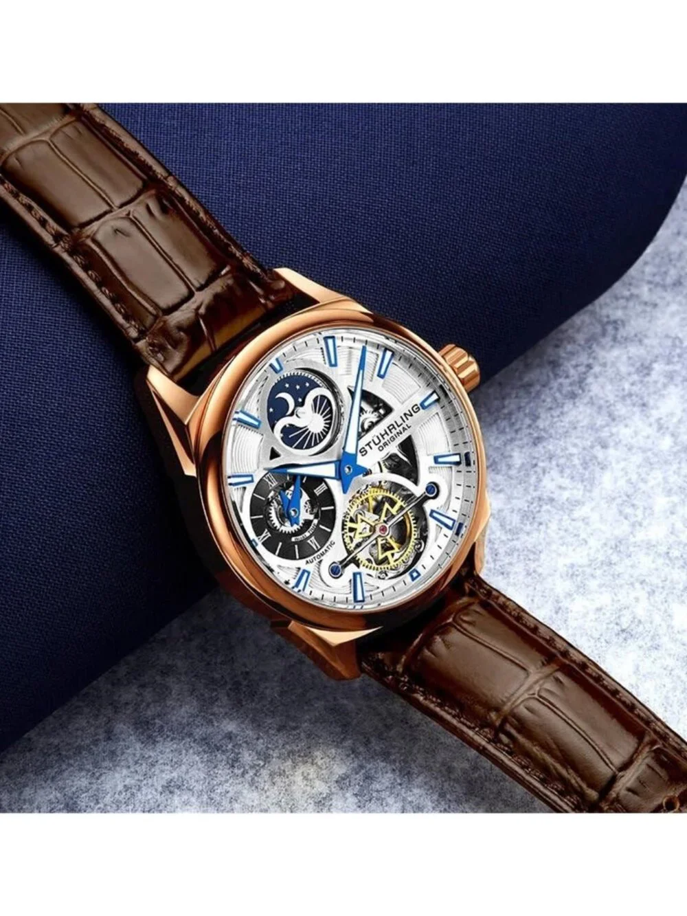 NWT Stuhrling Original Legacy Automatic Silver Dial Men's Watch